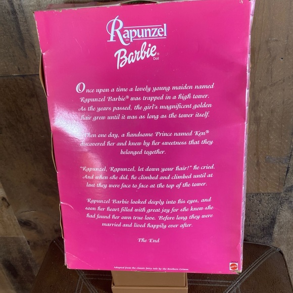 Rapunzel Barbie Doll 26757 Vintage Mattel 1999 Pink Dress Box Damage New - Picture 7 of 15